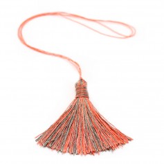 Pompon imitation soie bicolore 40mm x 1pc