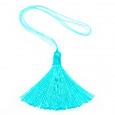 Pompon imitation soie bordeaux 40mm x 1pc