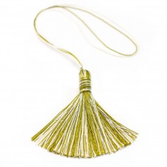 Pompon imitation soie bicolore 40mm x 1pc