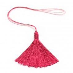 Pompon imitation soie violet lilas 40mm x 1pc