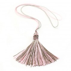 Pompon imitation soie bicolore 40mm x 1pc