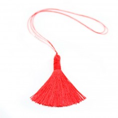 Pompon imitation soie violet lilas 40mm x 1pc