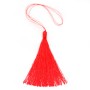 Pompon imitation soie rouge 40mm x 1pc