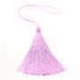 Pompon imitation soie violet lilas 80mm x 1pc