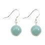Boucles d'oreilles argent 925 amazonite 12mm x 2pcs 