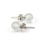Boucles d'oreilles cristal de roche 6mm, en argent 925 x 2pcs