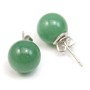 Boucles d'oreilles aventurine 10mm  x 2pcs
