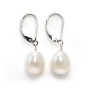 Earrings : freshwater pearls & dormeuse silver 925  x 2pcs