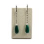 Boucles d’oreille en gold filled, malachite & perles de culture d'eau douce x 2pcs