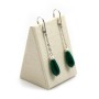 Boucles d’oreilles en gold filled, malachite & perles de culture d'eau douce x 2pcs