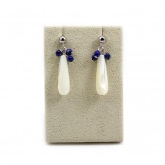 Boucles d’oreilles en gold filled, nacre  x 2pcs