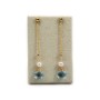 Boucles d’oreilles en gold filled, topaz & perles de culture d'eau douce x 2pcs
