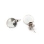 Earring Silver 925  oeil de taureau 12mm x 2pcs 