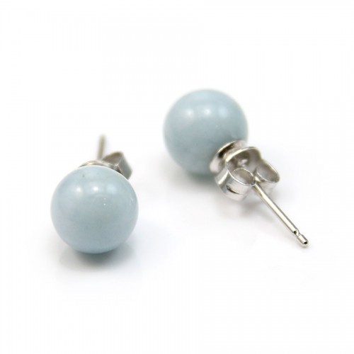 Earring Silver 925  oeil de taureau 12mm x 2pcs 