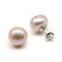Boucle d'oreille perle d'eau douce 7-8mm x 2 st