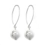 Boucle d'oreille argent 925 howlite 12mm x 2pcs 