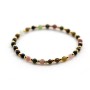 Bracelet tourmaline 4mm with golden pearl x 1pc
