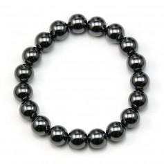 Bracelet Hematite boule rond 10mm