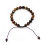 Bracelet en oeil de taureau, faucon et tigre tresse 8mm x 1pc