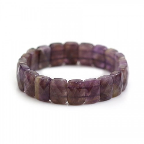 Flat rectangle amethyst bracelet x 1pc