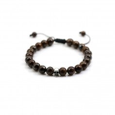 Bracelet en bronzite, de forme ronde, 8-8.5mm x 1pc