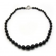 Collier simple agate noir 