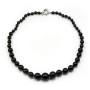 Collier simple agate noir 