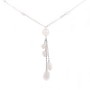 Collier en argent 925 & pierres de quartz rose x 1pc