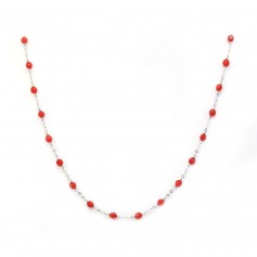 Colliers en cornaline chaine argent 925 x 1pc