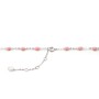 Collier chaine argent 925 bambou de mer rose 4mm x 1pc