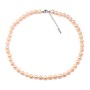 Simple Necklace salmon Pearl Freshwater 8-9mm
