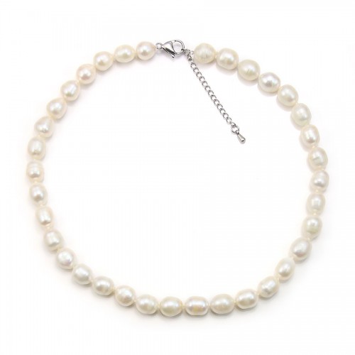 White Freshwater Pearl Necklace 11-12mm