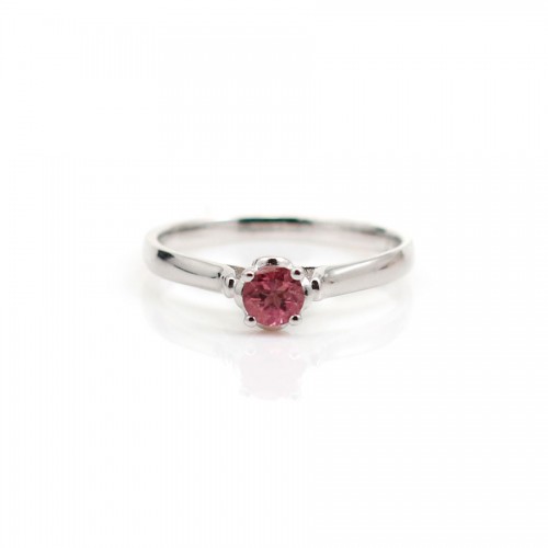 Bague tourmaline en argent 925 rhodié x 1pc