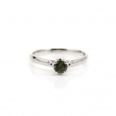 Bague tourmaline en argent 925 rhodié x 1pc