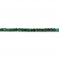 Malachite en forme de cube facette 2mm x 40cm