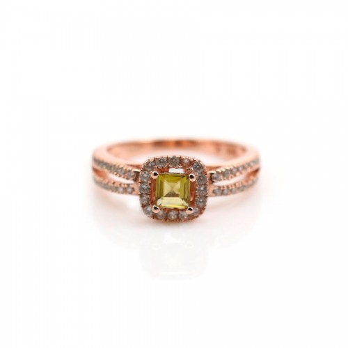 Bague tourmaline en argent 925 rhodié x 1pc