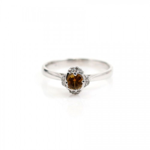 Bague tourmaline en argent 925 rhodié x 1pc