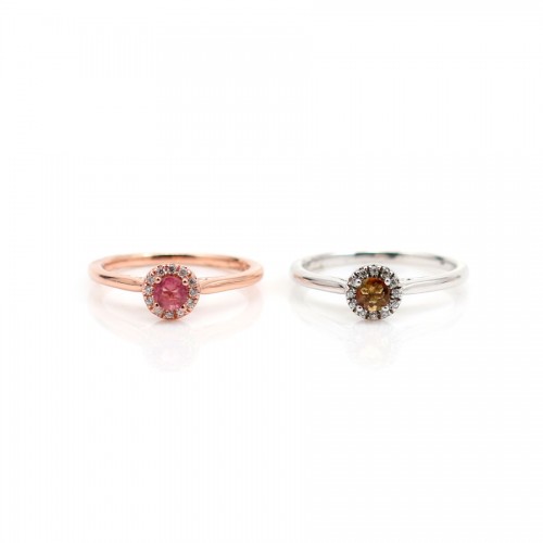 Bague tourmaline en argent 925 rhodié x 1pc