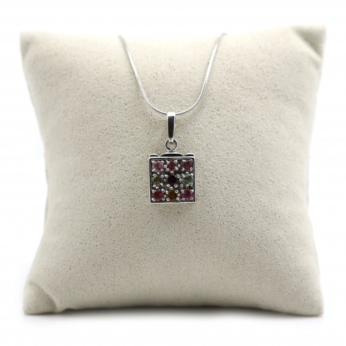 Pendant sterling silver 925 tourmaline x 1pc 