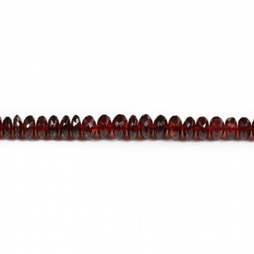 Garnet, faceted roundel shape x 41cm