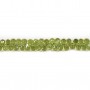 Peridot, faceted briolette shape 4x6mm