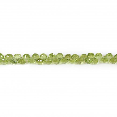 Peridot, kegelförmig facettiert 4.5x5mm x 22cm