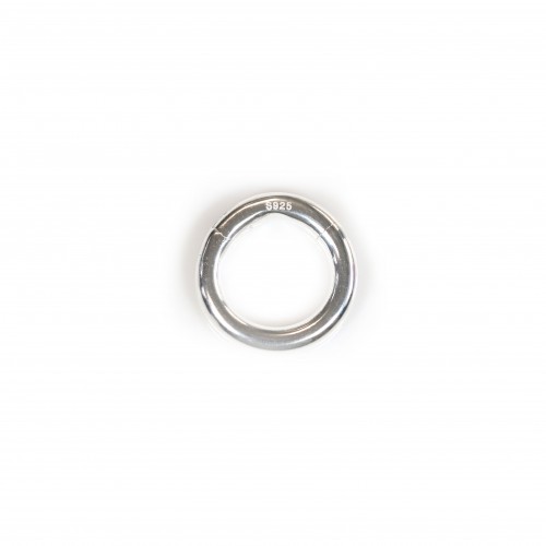 Fermoir mousqueton rond en argent 925 16mm x 1pc