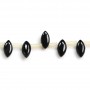 Onyx black, round diamond, 5x10mm x 40cm