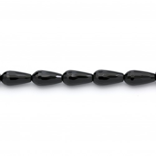 Onyx, gota facetada, 8x16mm x 39cm