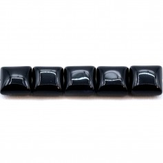 Agate noire carré 6mm x 40cm