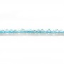 Apatite bleu clair ronde facetté 2mm x 39cm