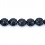 Black Agate Flat Round 10mm
