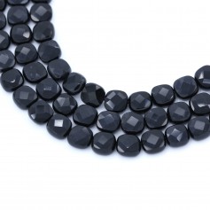 Black onyx, square faceted 8mm x 39cm