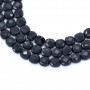Black onyx, square faceted 8mm x 39cm